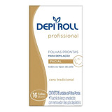 Folhas Prontas Depilação Facial Depi Roll 16un Tradicional