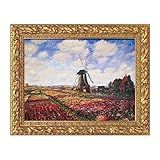 Folkor Moldura De Madeira Para Pinturas Em Tela De 40 X 50 Cm, Moldura Dourada Acabada De 40 X 50 Cm Para Impressões De Arte De Pintura A óleo, Moldura Ornamentada Antiga Para Decoração De Parede De Retrato De Paisagem (moldura Vazia, Sem Quadro)