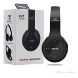 Fone De Ouvido Bluetooth Sem Fio P47 Com Reducão De Ruídos Cor Preto