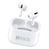 Fone De Ouvido Earbuds Bluetooth 5.0 Wireless Tws Hrebos Cor Branco Com Redução De Ruído Som Premium Graves Presentes