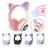 Fone De Ouvido Gatinho Bluetooth Infantil Led Menino Menina