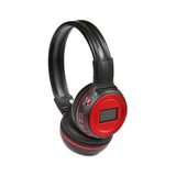 Fone De Ouvido Headset Bluetooth Mp3 Rádio N-65 Vermelho