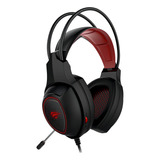 Fone De Ouvido Headset Gamer Havit H2239d 40mm Preto Cor Da Luz Vermelho