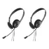 Fone De Ouvido Headset P2 Microfone Preto Gotech Kit Com 2