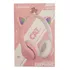 Fone De Ouvido Orelha De Gato Headphone Headseit Luzes Cor Rosa