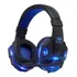 Fone De Ouvido Over ear Gamer Knup Kp 397 Preto E Azul Com Luz Led