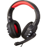 Fone De Ouvido Over ear Gamer Misde A68 Preto E Vermelho Cor Da Luz Rgb