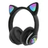 Fone De Ouvido Over-ear Gamer Sem Fio Luuk Young Lt30 Preto Com Luz Led
