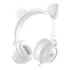 Fone Headset Kitty Ear - Orelha De Gato Branco Com Microfone