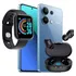 Fone + Xiaomi Redmi Note 13 256gb 8gb Ram + Relogio Cor Azul