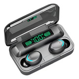 Fones De Ouvido Bluetooth F9-5 Tws Bth-f9-5 Preto Cor Verde Cor Da Luz