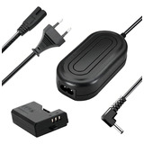 Fonte Ack e10 Adaptador Ac P Canon T3 T5 T6 T7 1100d Lp e10 Cor Preto