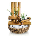 Fonte Bambu De Mesa Feng Shui Agua Cascata Decorativa 26cm