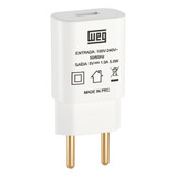Fonte Carregador Weg Tomada Usb Bivolt 5w 1a Branco