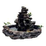 Fonte De Água Cascata Imita Pedra Marrom Meditação Feng Shui Bivolt