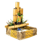 Fonte De Agua Decorativa Chafariz Bambu 4 Quedas Cascata Zen