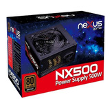 Fonte De Alimentacao Gamer 500w Nx-500 80 Plus Bronze Nexus Cor Preto 110v/220v