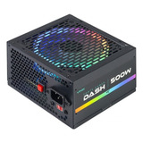 Fonte Gamer Vinik Dash 500w Real Com Fan Led Rgb Vfg500wpr