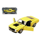 Ford Mustang Boss 424 Amarelo Motormax Esc 1:24 De 1970