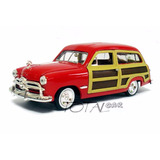 Ford Woody Wagon 1949 1:24 Vermelho Motor Max Promoção