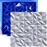 Forma 3d Cimento E Gesso Esmeralda Abs Azul 30x30 Lindíssimo