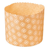 Forma De Panetone Kraft 500g Ecopack 100 Unidades Decorada