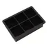 Forma De Silicone 6 Cubos Top Gelo Cubo Grande Drink Whisky Cor Preto