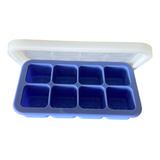 Forma De Silicone Congelar Alimento Papinha C  Tampa 8 Cubos