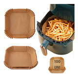 Forma Forro Papel Descartável P/ Airfryer Fritadeira 100 Uni