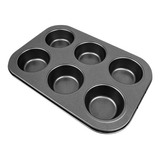 Forma Para 6 Cupcakes Aço Carbono Antiaderente Cozinha - Wp