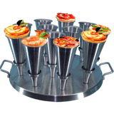 Forma Para Pizza Cone 12cm Alumínio 12 Pizzas Gastrobel