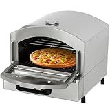 Forno De Pizza A Gás Portátil  Forno De Pizza De Bancada De Aço Inoxidável Com Pedra De Pizza De 12 Polegadas  Forno De Pizza A Gás Externo Para áreas Externas  Jardim  Acampamento  Festa