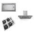 Forno Decorato 44 Litros Cooktop 4 Bocas Aluminio Abwt