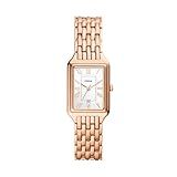 Fossil Relógio Feminino De Quartzo Raquel Com Três Ponteiros De Aço Inoxidável, Cor: Ouro Rosa (modelo: Es5271), Ouro Rosa, One Size, Relógio Raquel De Aço Inoxidável Com Três Ponteiros - Es5271