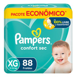 Fralda Descartável Infantil Confort Sec Tamanho Extra Grande Pampers
