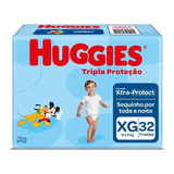 Fralda Disney Baby Tripla Proteção 32 Unidades Xg Huggies Gênero Sem Gênero Tamanho Extra Grande xg 