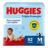 Fralda Disney Baby Tripla Proteção 92 Unidades M Huggies