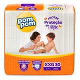 Fralda Pom Pom Protek Proteção De Mãe Mega Xxg 30 Unidades Gênero Sem Gênero