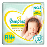 Fraldas Pampers Recém nascido Tamanho Rn  36 Unidades