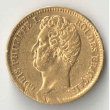França 20 Francos 1831 Ouro 6.45 Gr Au 900 Rara Louis Philip