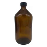 Frasco Vidro Âmbar Quimio 1000ml Com Tampa Ambar