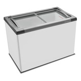 Freezer Horizontal Metalfrio 2 Portas De Vidro 284 Litros Cor Branco 110v