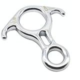 Freio Oito Aço Compact Resgate 40KN USClimb Cromado UIAA