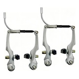 Freio V brake Logan Orbital Alumínio Prata Pret Bike Mtb Par