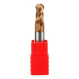 Fresa Topo Esférico 3mm 2 Cortes Hrc55 Metal Duro Cob  Tialn