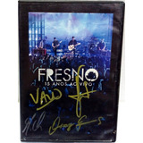 Fresno 15 Anos Ao Vivo Dvd Capa Autografada Pela Banda Unico