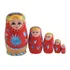 Frete Gratis Boneca Matryoshka Russa Vermelha 5 Peças