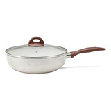 Frigideira Wok Indução Antiaderente 28cm Granada 3,4l Brinox Cor Vanilla