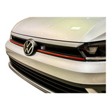 Friso Aplique Grade Vermelho Volkswagen Polo 2023+