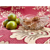 Fruteira De Cristal Lapidada